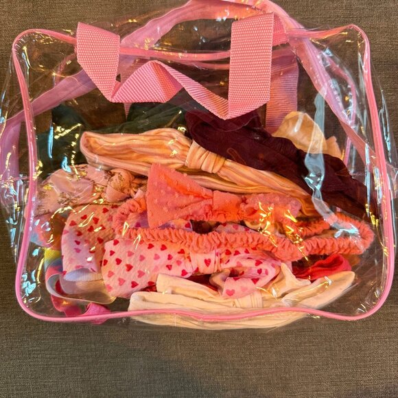 Baby Toddler Girl Headbands Set Of 12 With Clear Storage Bag - Picture 2 of 2